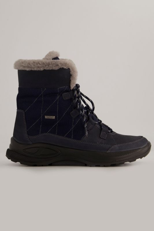 Boots en cuir Jomos, doublure en fourrure d'agneau, modèle imperméable - largeur K