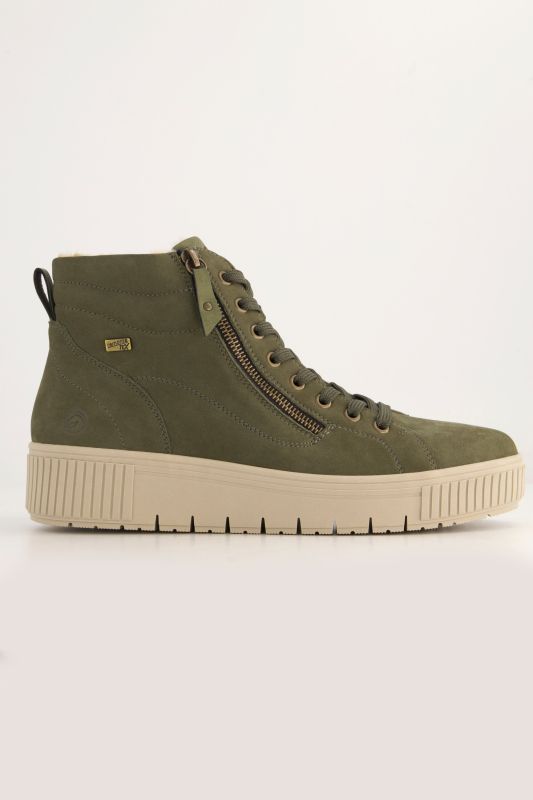 Boots en cuir Remonte, imperméables, semelle de propreté amovible - largeur G