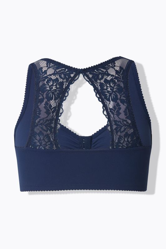 Bustier sans armatures avec dos en dentelle et fermeture à l'avant