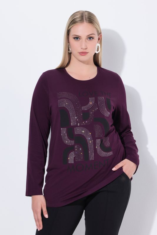 T-shirt col rond et manches longues, coupe Classic Fit, imprimé graphique