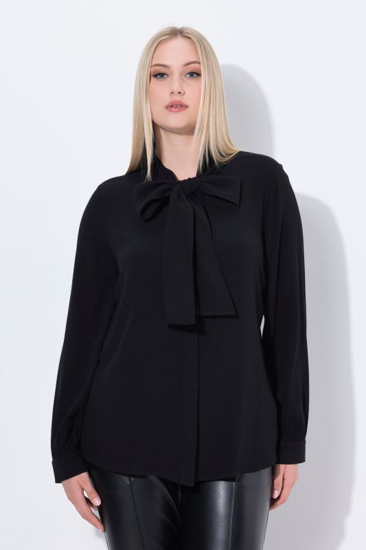 Blouse à manches longues avec châle intégré