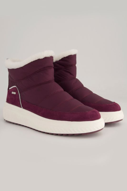 Bottines techniques en cuir Caprice, semelle de propreté amovible - largeur G