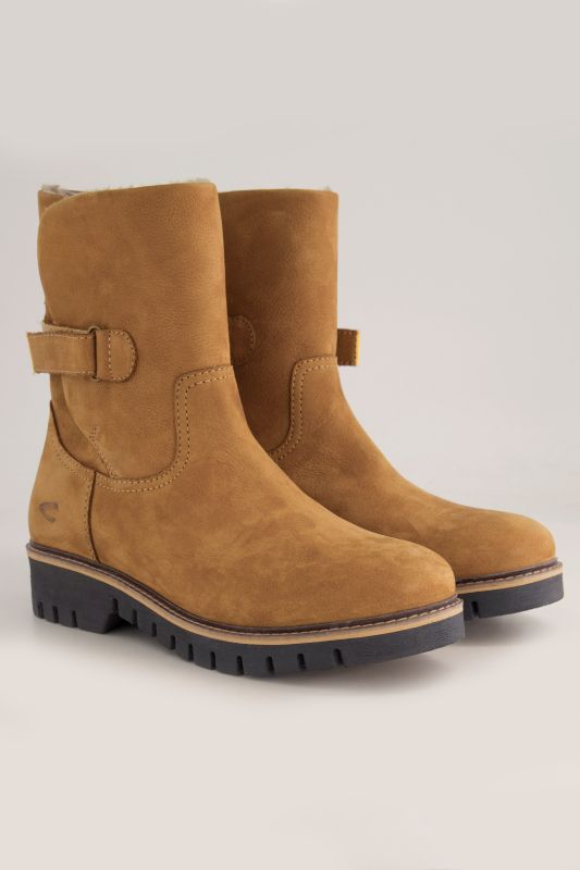 Bottines en cuir Camel Active avec doublure chaude, largeur G