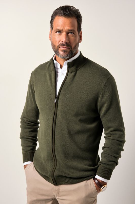 Cardigan JP 1880, col montant et maille CashmereTouch très douce – jusqu'au 7&nbsp