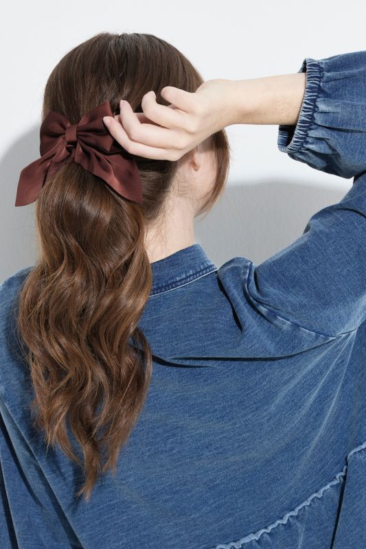 Barrette avec nœud, pince, bijou pour cheveux