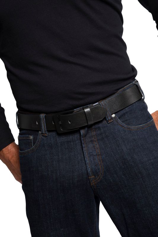 Ceinture en cuir, véritable cuir pleine fleur, boucle métallique