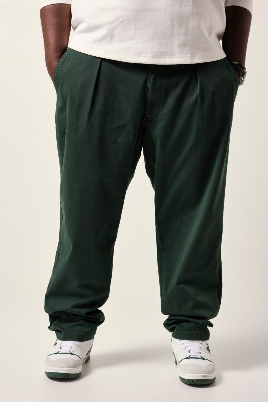Pantalon chino STHUGE, sergé coloré, coupe Tapered Baggy Fit - jusqu'au 74
