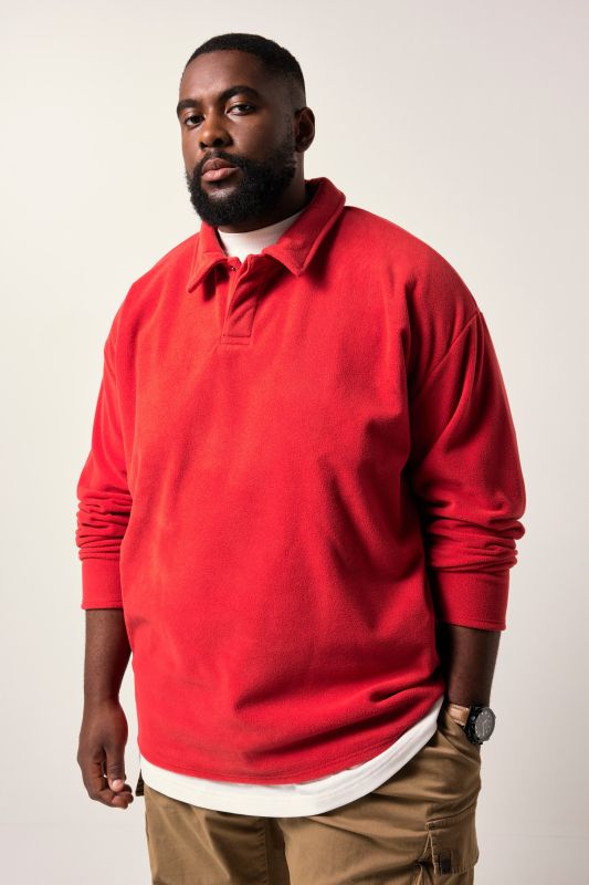 Pull en polaire STHUGE, col polo - jusqu'au 8 XL