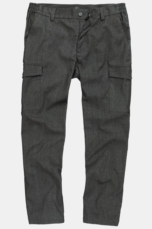 Pantalon de ville JP 1880 aspect lainage, collection Business, poches cargo et aspect lainage, coupe Tapered Loose Fit - jusqu'au 74