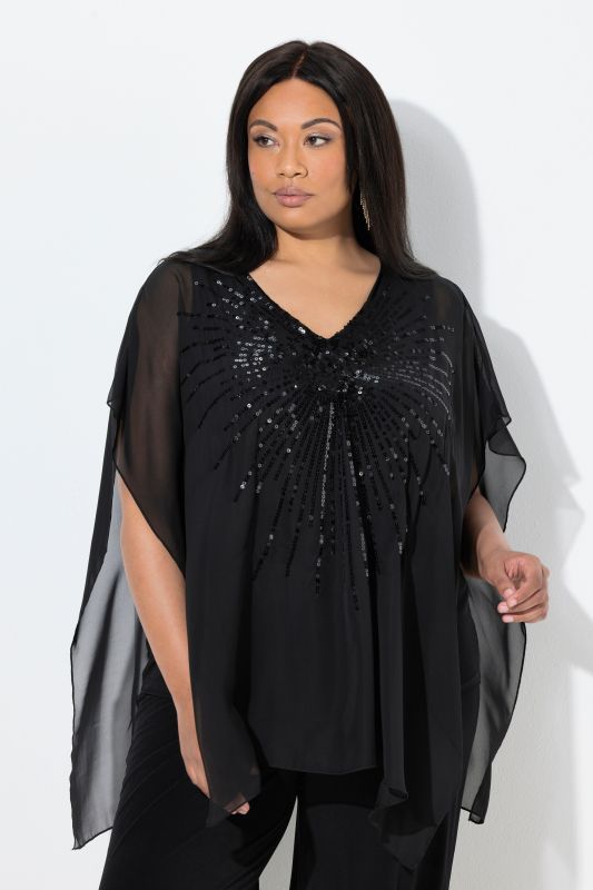 T-shirt coupe Slim doublé, paillettes