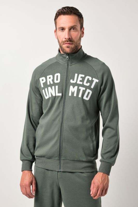Veste de survêtement JAY-PI spéciale Fitness, col montant et flocage sur la poitrine - jusqu'au 7 XL