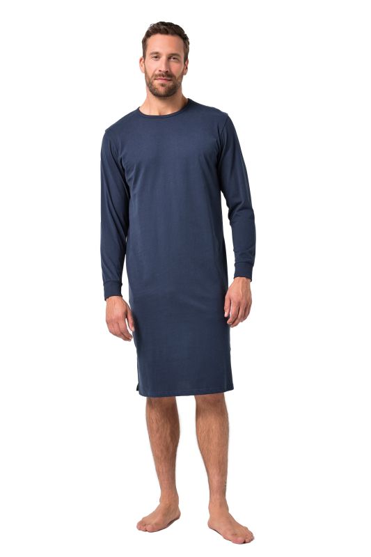 Chemise de nuit pour homme JP 1880, manches longues et fente sur le côté, collection Basic - jusqu'au 8 XL