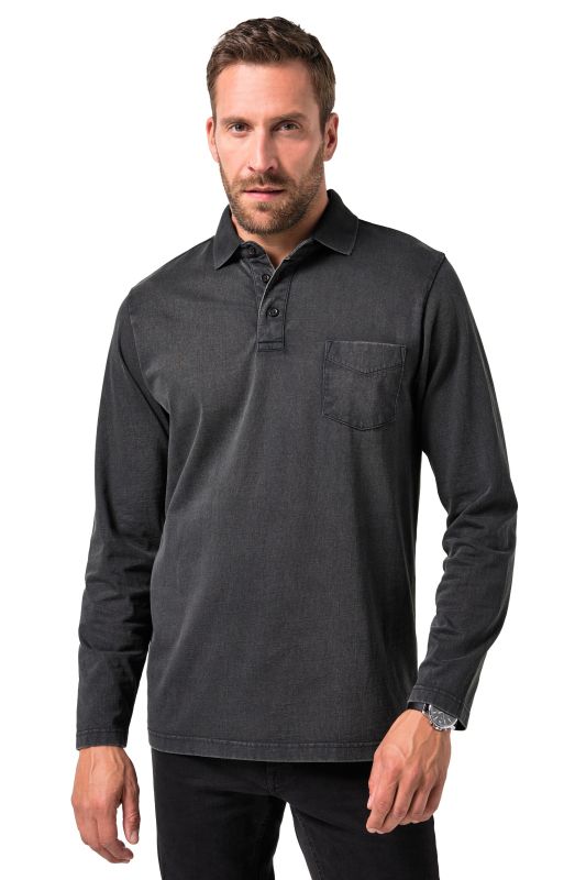 Polo JP 1880 esprit vintage, manches longues - jusqu'au 8 XL