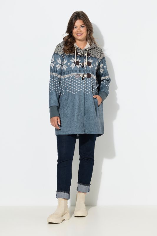 Veste en maille polaire. Capuche, manches longues