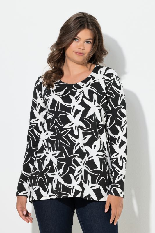 T-shirt à manches longues. Col rond