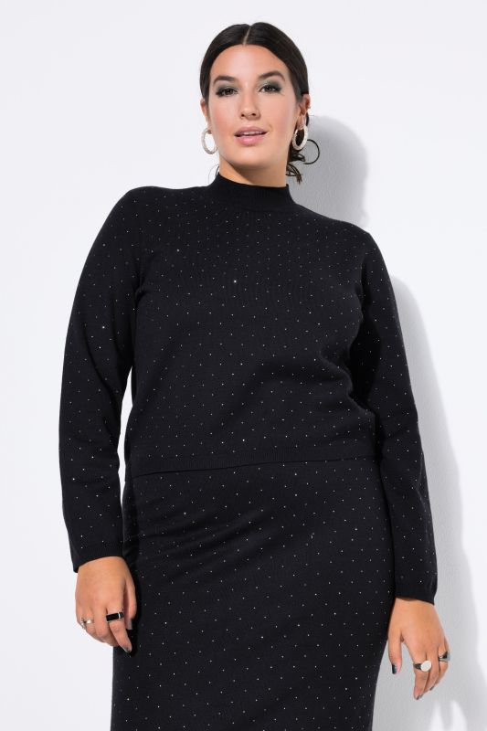 Pull coupe Boxy Shape, petites pierres scintillantes