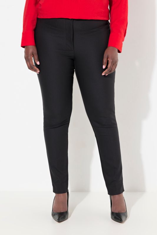 Pantalon Sienna en bengaline. Coupe slim, tissu stretch. Taille élastique