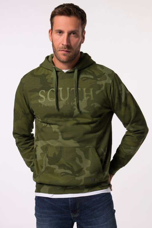Sweat-shirt à capuche, imprimé camouflage - jusqu'au 8 XL