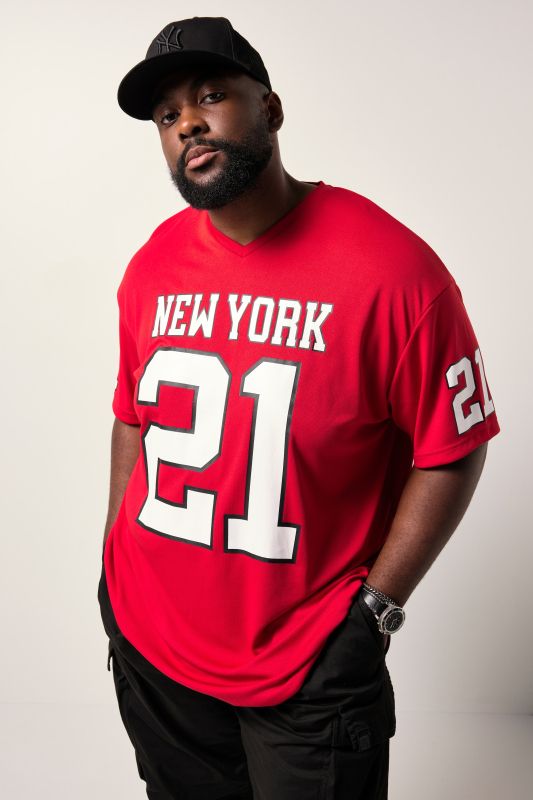 T-shirt STHUGE oversized à manches courtes, avec imprimé Football - jusqu'au 8 XL