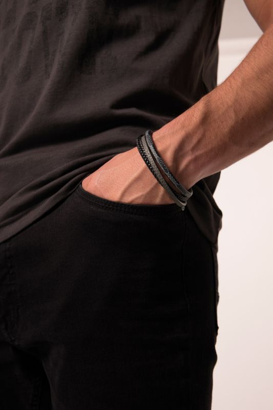 Bracelet ultra-long, fermoir en métal