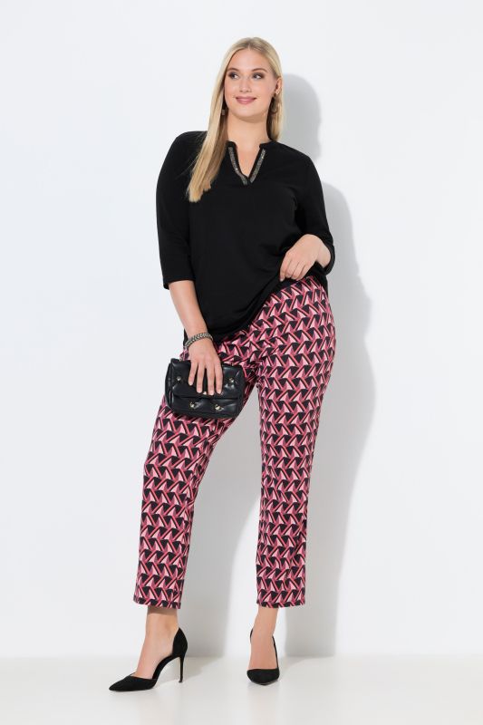 Pantalon Sienna en jersey, taille élastique, jambe étroite