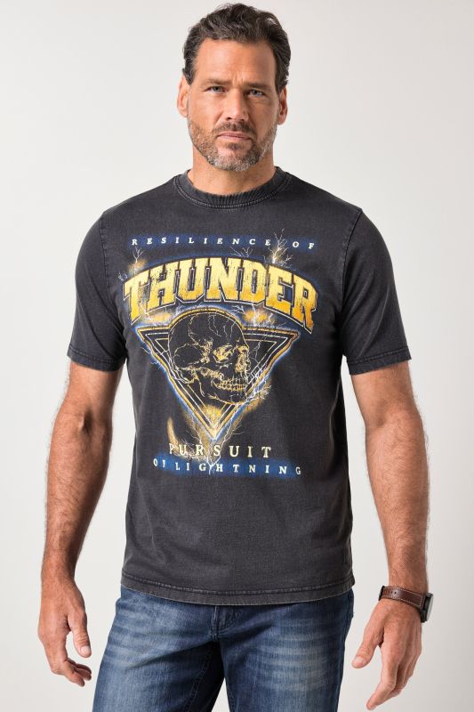 T-shirt JP 1880, manches courtes et imprimé poitrine, style vintage - jusqu'au 8 XL