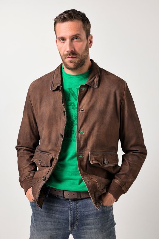 Blouson JP&nbsp;1880 esprit vintage, cuir suédé de chèvre haut de gamme - jusqu'au 7 XL
