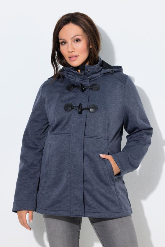 Veste Softshell HYPRAR à capuche, matière déperlante, boutons Brandebourg