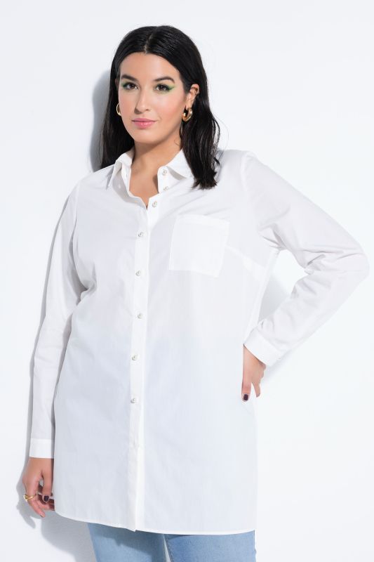 Chemisier coupe Boxy Shape, perles fantaisie en guise de boutons