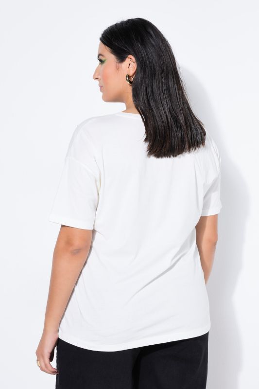 T-shirt oversize, perles fantaisie