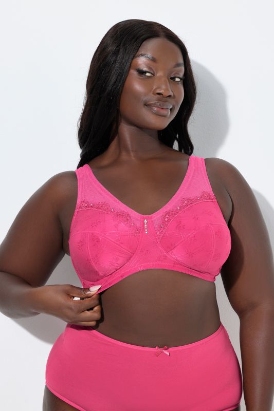 Soutien-gorge de maintien, sans armatures, dentelle - bonnet C-G