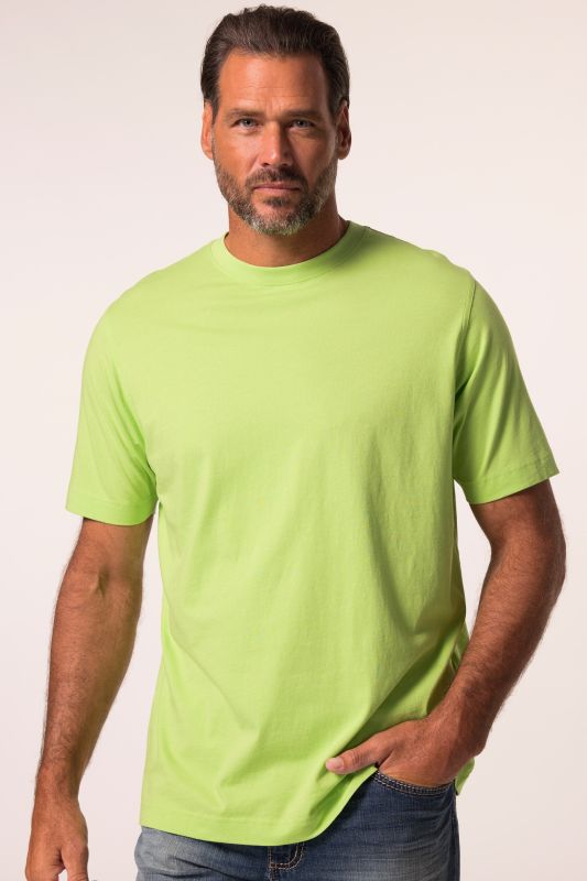 T-shirt Basic en coton peigné, col rond - jusqu'au 8 XL