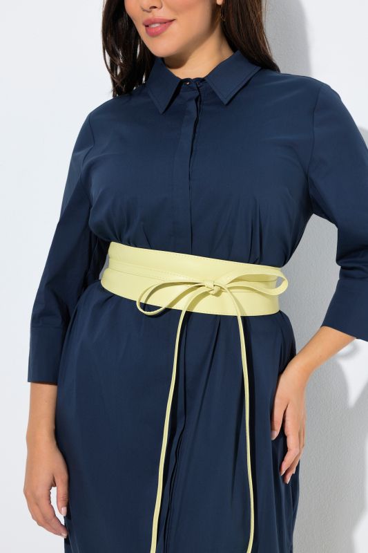 Ceinture en cuir à nouer. Longs rubans