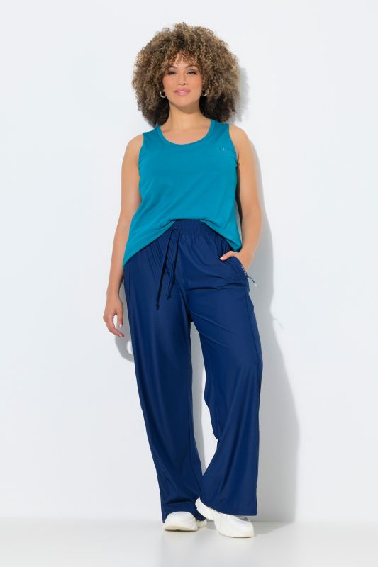 Pantalon de survêtement technique, jambe large et taille élastique, protection UPF 50+