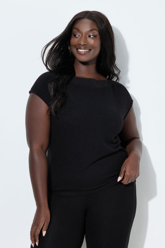 T-shirt d'intérieur sans manches, coupe oversize et encolure bateau, collection Loungewear