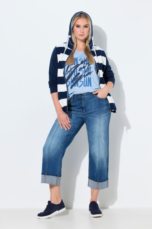 Jean Mary jambe droite et large, avec revers