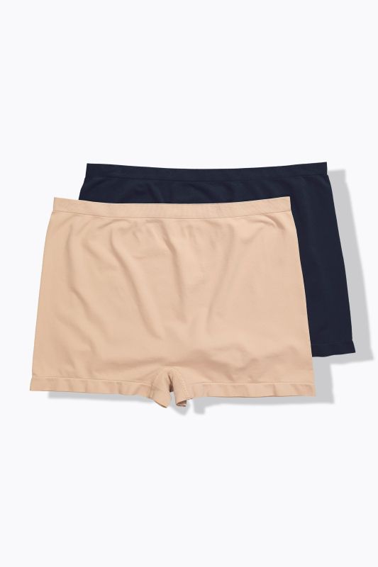 Lot de 2 shorties, tour de cuisse confortable, sans coutures