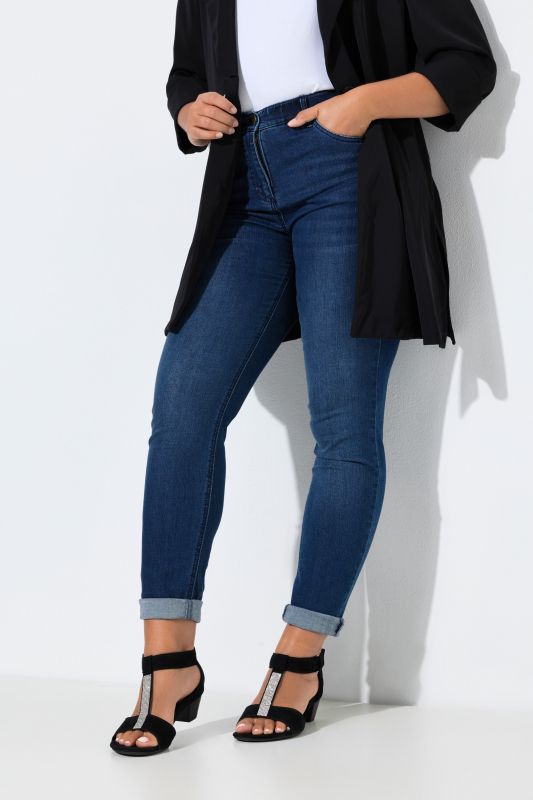 Sandales en cuir à talon, strass fantaisie - largeur H