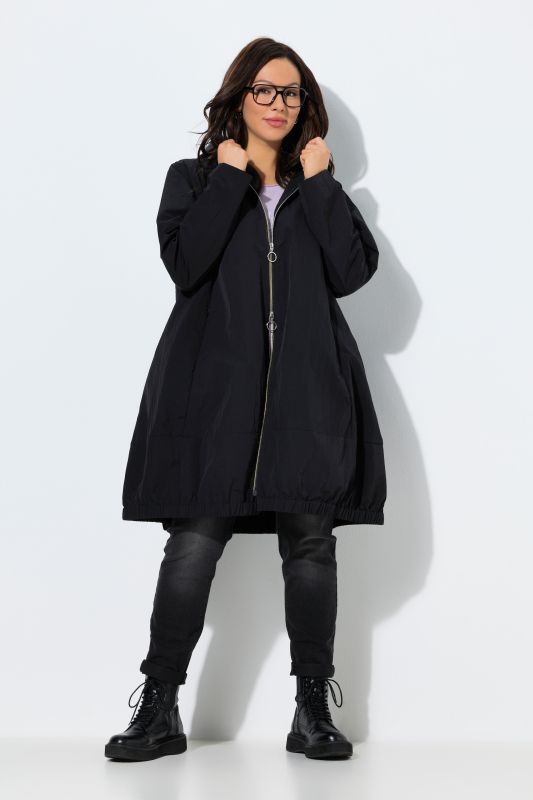 Parka d'été HYPRAR à capuche, matière déperlante, coupe évasée