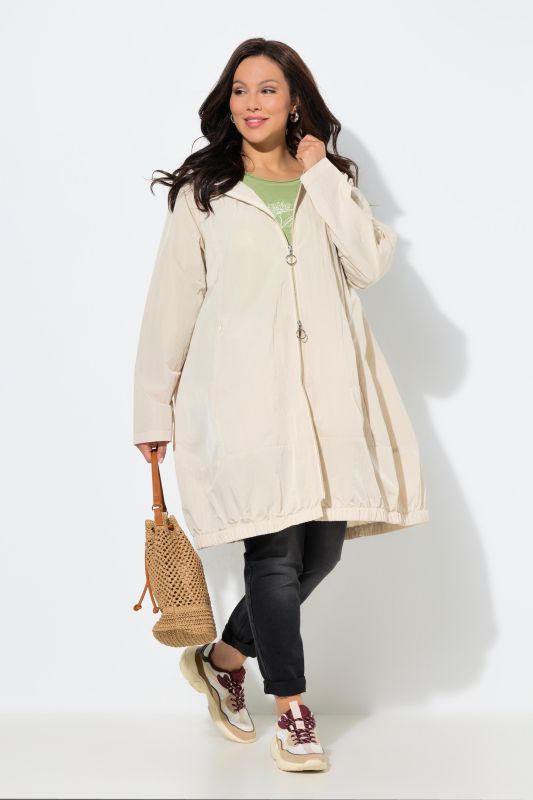 Parka d'été HYPRAR à capuche, matière déperlante, coupe évasée