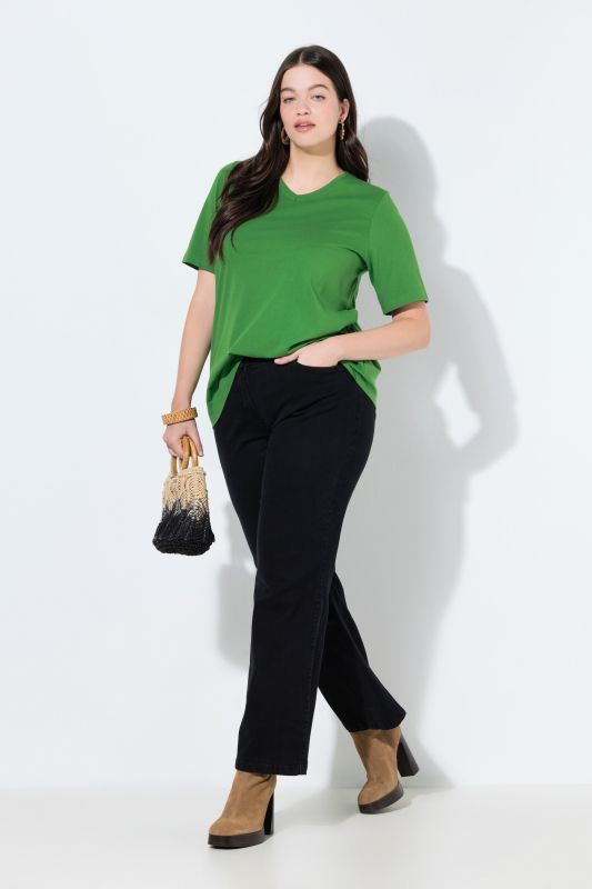 Jean Mary jambe large et taille élastique, coton bio