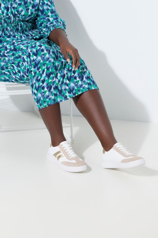 Sneakers en cuir Remonte, mélange de cuirs, semelle intérieure amovible - largeur G