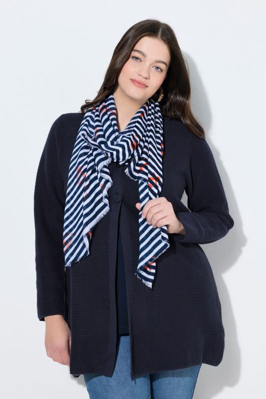 Foulard à rayures, motif ancres