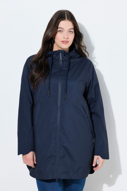 Veste technique HYPRAR à capuche, matière imperméable et légère, coupe évasée