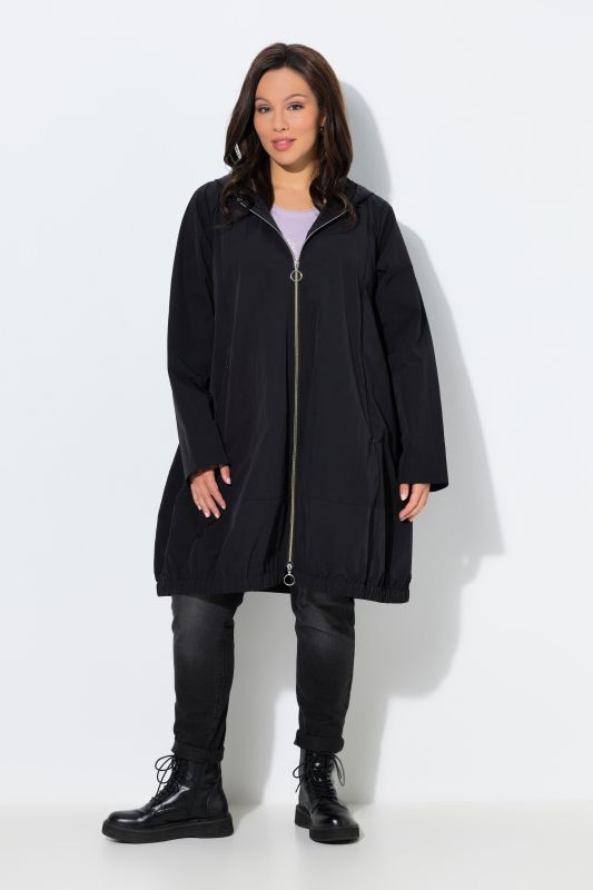 Parka d'été HYPRAR à capuche, matière déperlante, coupe évasée