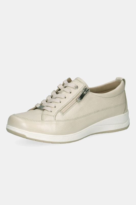 Sneakers en cuir Caprice, fermeture zippée, semelle de propreté amovible - largeur K