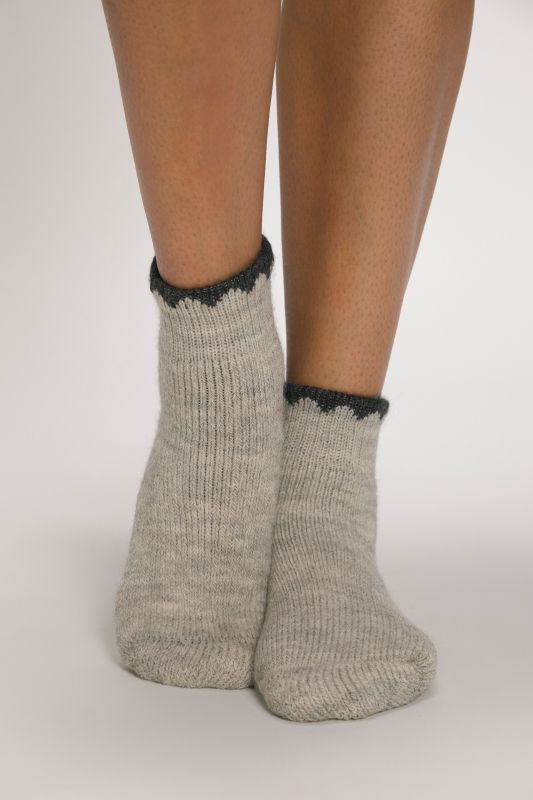 Chaussettes alpaga-laine, côtes ne serrant pas la jambe