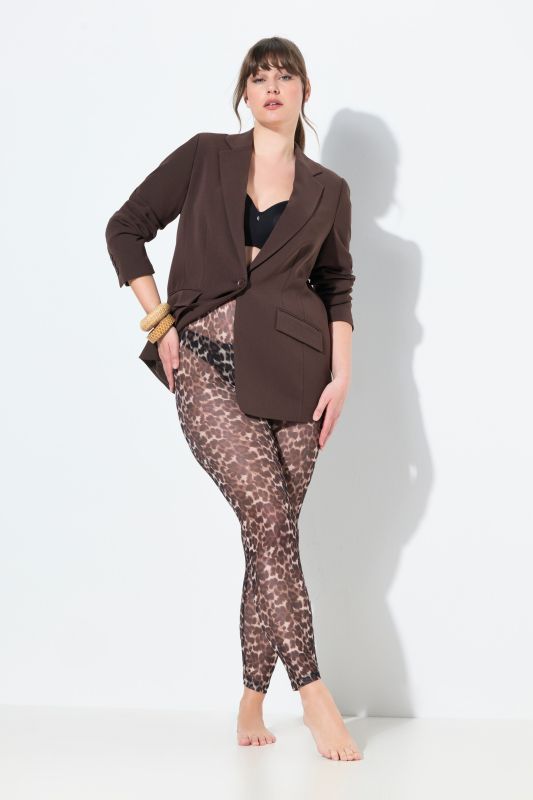 Legging-collant en mesh, motif léopard