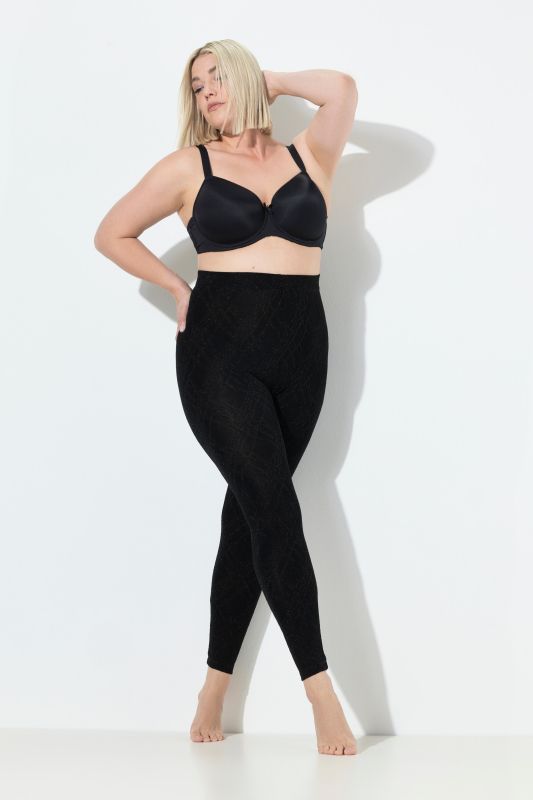 Legging-collant avec motif, matière brillante