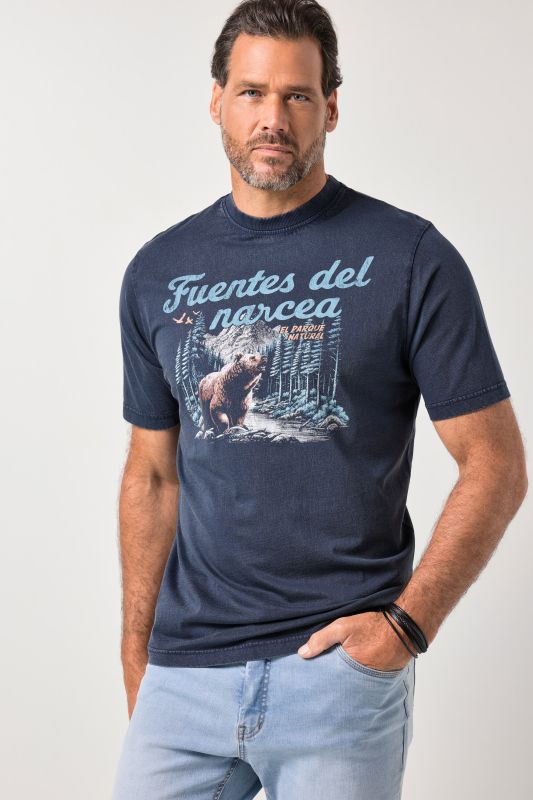 T-shirt JP 1880, manches courtes et imprimé poitrine, style vintage - jusqu'au 8 XL